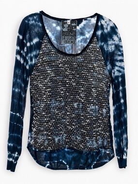 Young Fabulous & Broke Sheer Back Tie Dye Top S Fred Segal